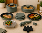 Frigidaire 15-Piece Pressed Aluminum Cookware Set