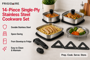 Frigidaire 14-Piece Single-Ply Stainless Steel Cookware Set