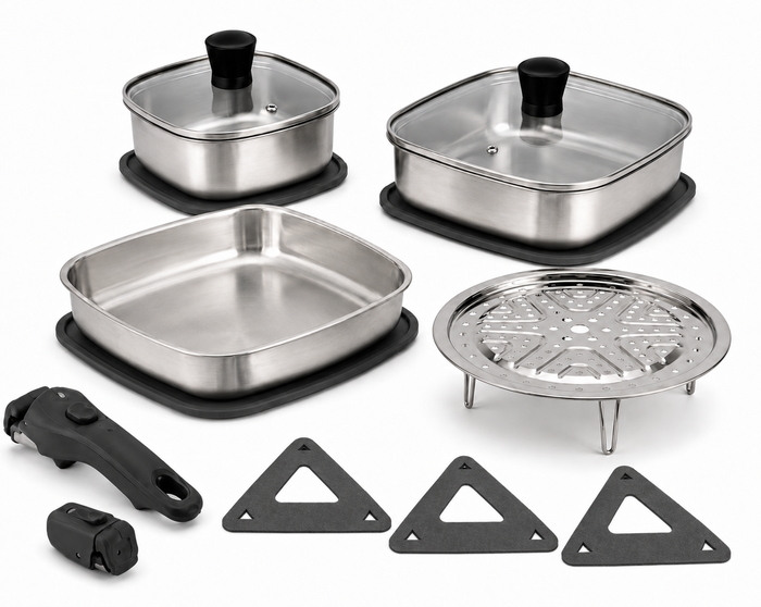 Frigidaire 14-Piece Single-Ply Stainless Steel Cookware Set