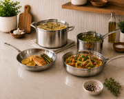Frigidaire 12-Piece Tri-Ply Stainless Steel Cookware Set