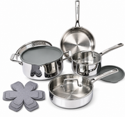 Frigidaire 12-Piece Tri-Ply Stainless Steel Cookware Set