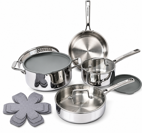 Frigidaire 12-Piece Tri-Ply Stainless Steel Cookware Set