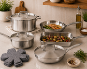 Frigidaire 12-Piece 5-Ply Stainless Steel Cookware Set