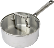 Frigidaire 2 QT Tri-Ply Stainless Steel Sauce Pan with Glass Lid