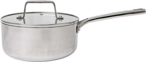 Frigidaire 2 QT Tri-Ply Stainless Steel Sauce Pan with Glass Lid
