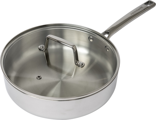 Frigidaire 3 QT Tri-Ply Stainless Steel Saute Pan with Glass Lid