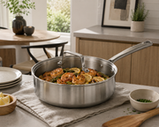 Frigidaire 3 QT Tri-Ply Stainless Steel Saute Pan with Glass Lid
